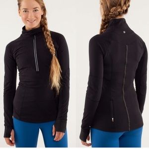 Lululemon Run: Toasty Tech Pullover Quilter Quarter Zip Jacket Black